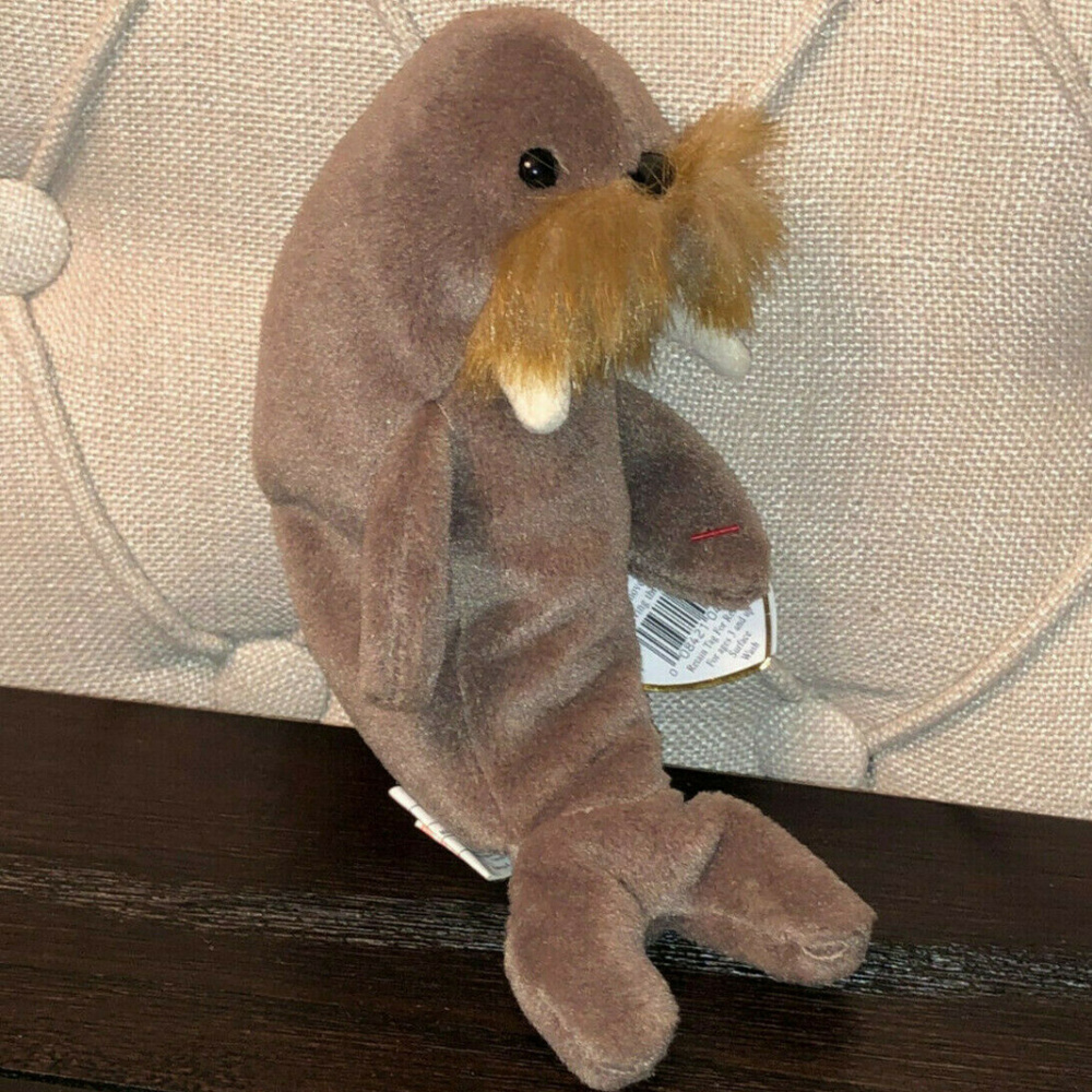RARE 1996 Ty Beanie Baby JOLLY Walrus 10 TAG ERROR